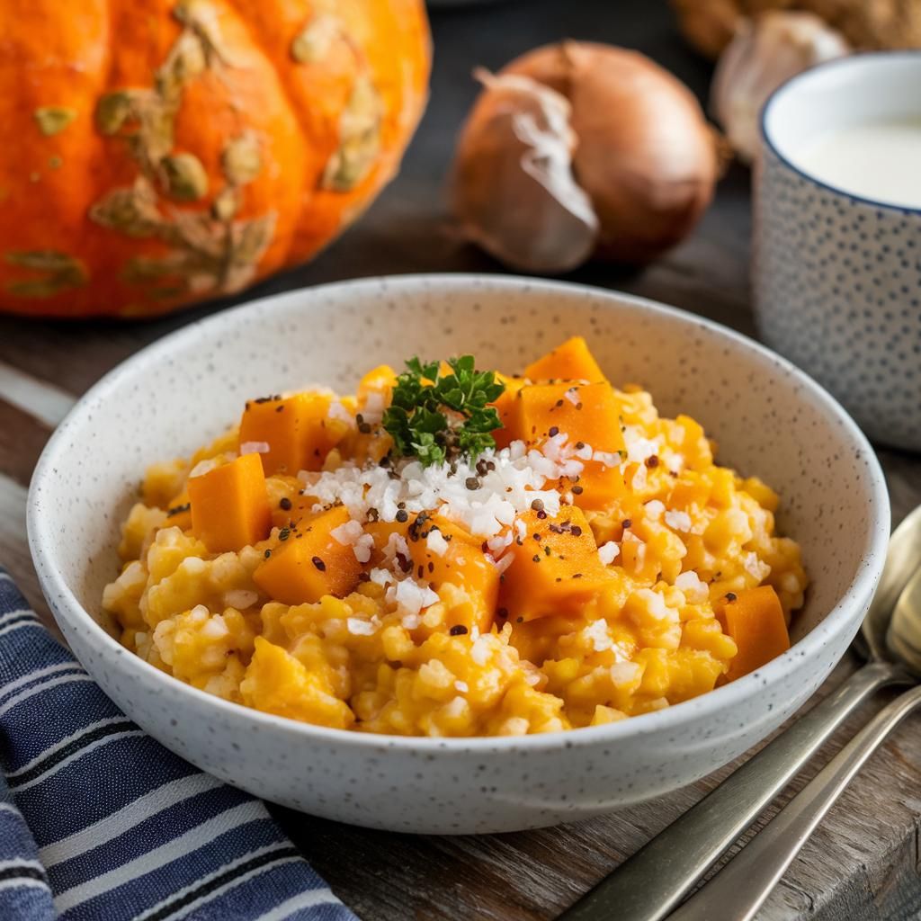 Risoto de Abóbora Vegano e Low Carb