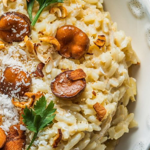 Arroz Cremoso Vegano com Castanhas e Coco