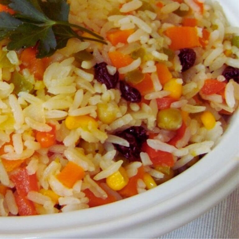 Arroz à Grega Vegano com Damasco e Amêndoas