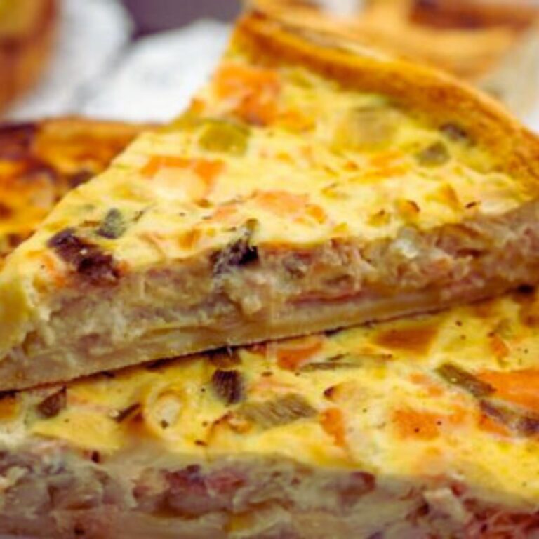 Quiche Vegana de Espinafre e Alho-Poró