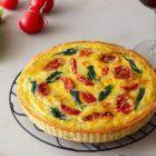 Quiche Vegana de Tomate Seco e Manjericão