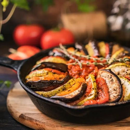 Ratatouille Vegano com Ervas Frescas