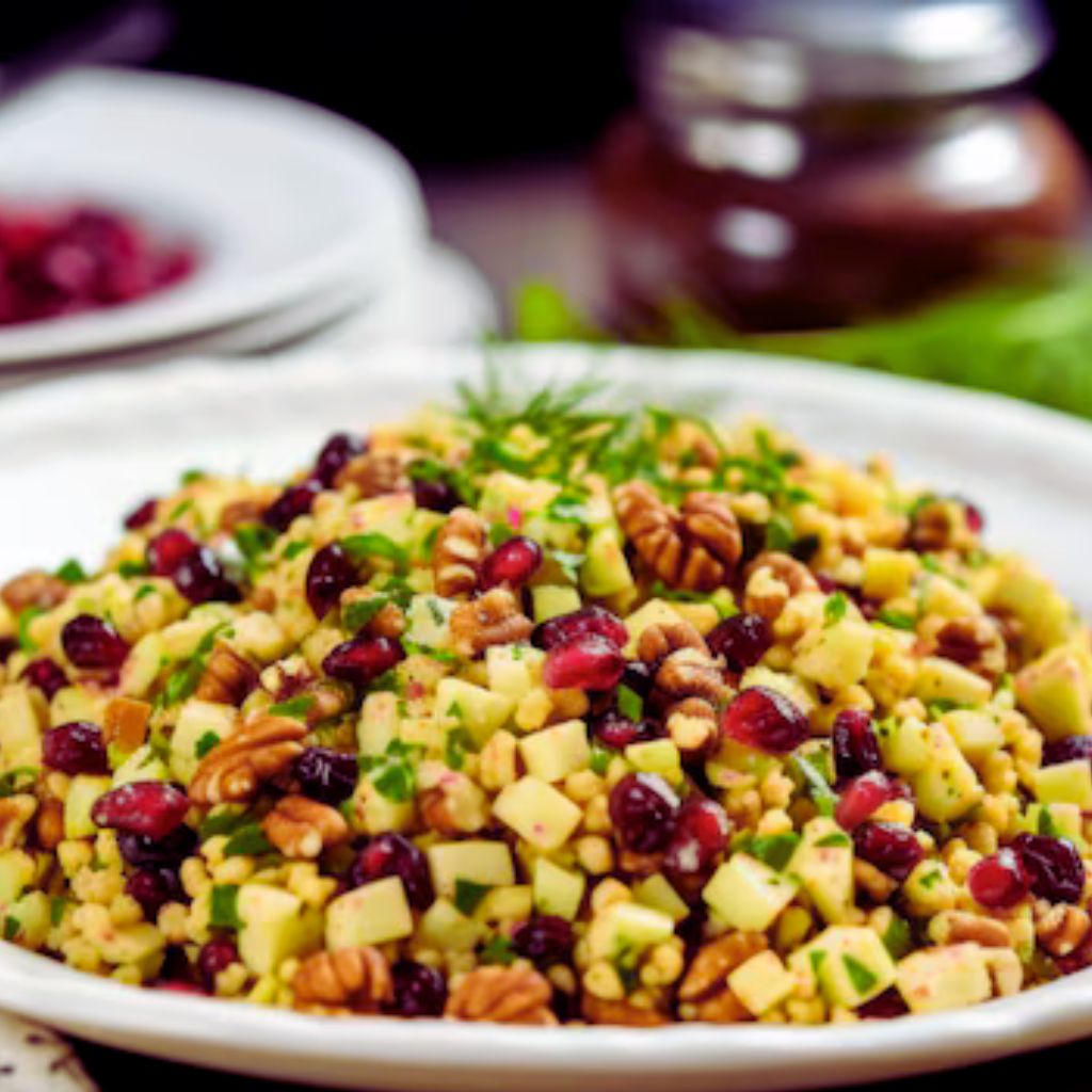 Salada de Grãos com Cranberries e Nozes