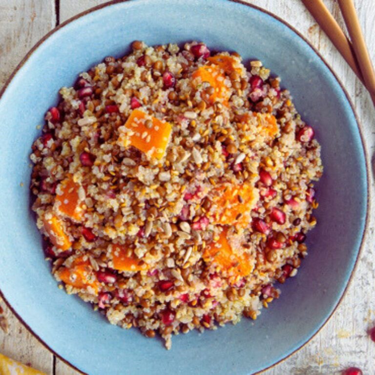 Tabule Vegano de Quinoa com Romã